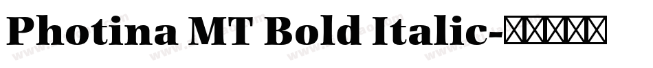 Photina MT Bold Italic字体转换